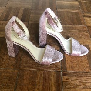 Nine West Pink Velvet Heel